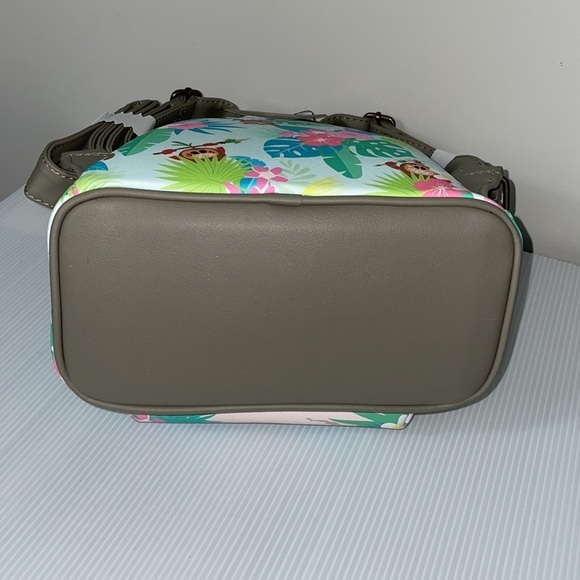 Disney Loungefly mini backpack Moana Pua Hei Hei Kakamora tropical floral NWT